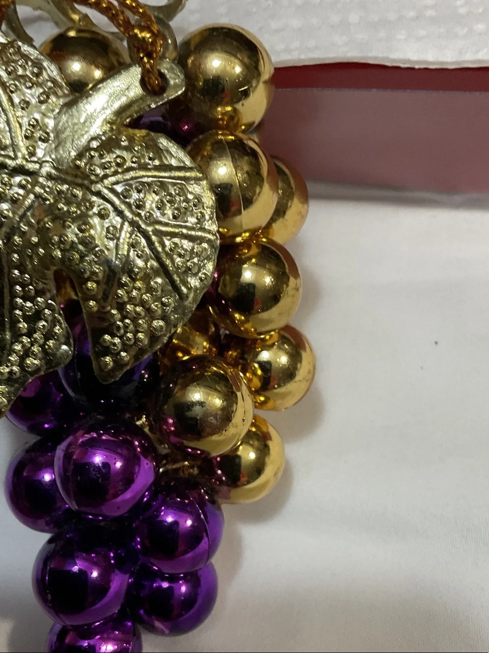 Vintage gold and purple ornament